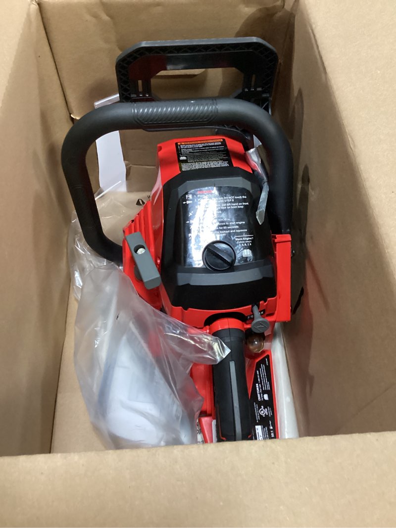 Condition photo showing As Is for craftsman s1800 42-cc 2-cycle 18-in gas chainsaw
