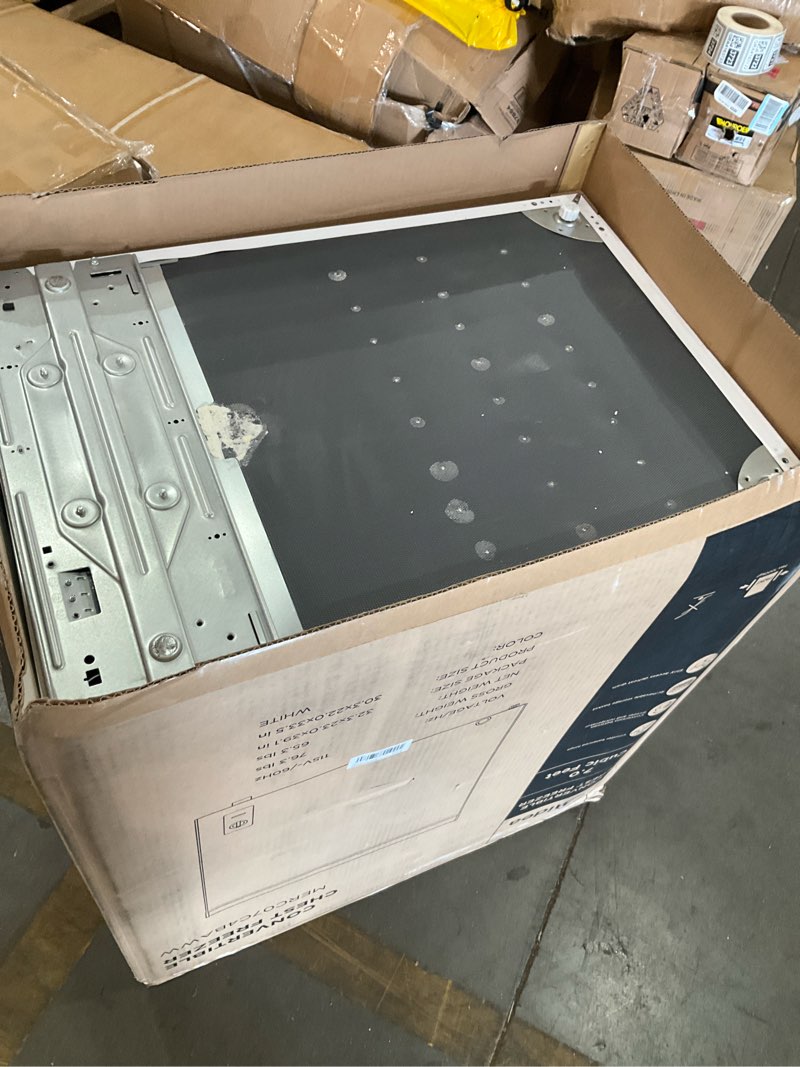 Condition photo showing As Is for midea merc07c4baww chest freezer, 7.0 cubic feet freezer with removable basket, interior led light, adjustable temperature, for kitchen apartment office, white 7.0 cubic feet (convertible)