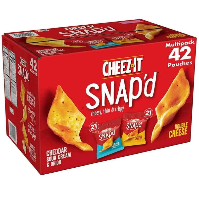 (Incomplete, Best by 11/May/2026) Cheez-It Snap'd, Variety Pack (0.75 Ounce, 42 Pack)