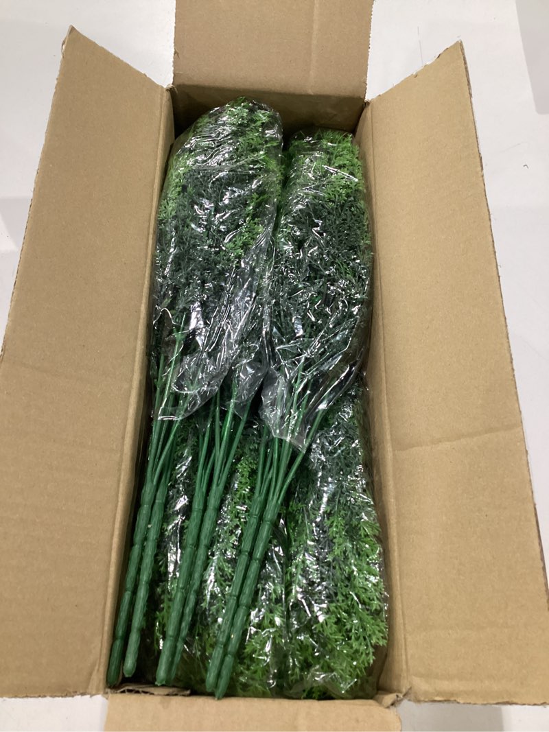 Condition photo showing New/Like New for waipfaru 12 bundles artificial plants outdoor, uv resistant artificial plants, fake plants for outdoor porch decor lifelike fake bushes greenery for home farmhouse yard decorations green 12 bundles