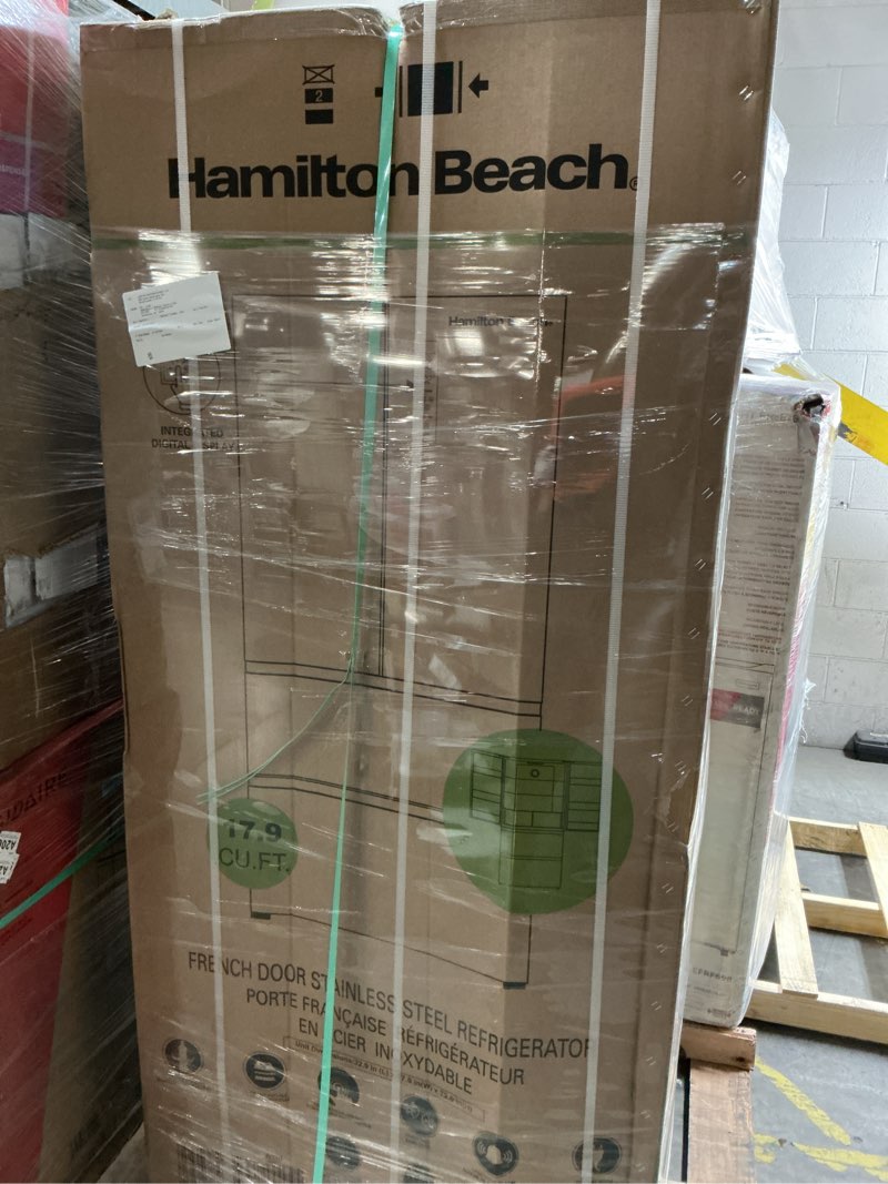 Condition photo showing New/Like New for 17.9 CU.FT FRENCH DOOR FRIDGE & FREEZER