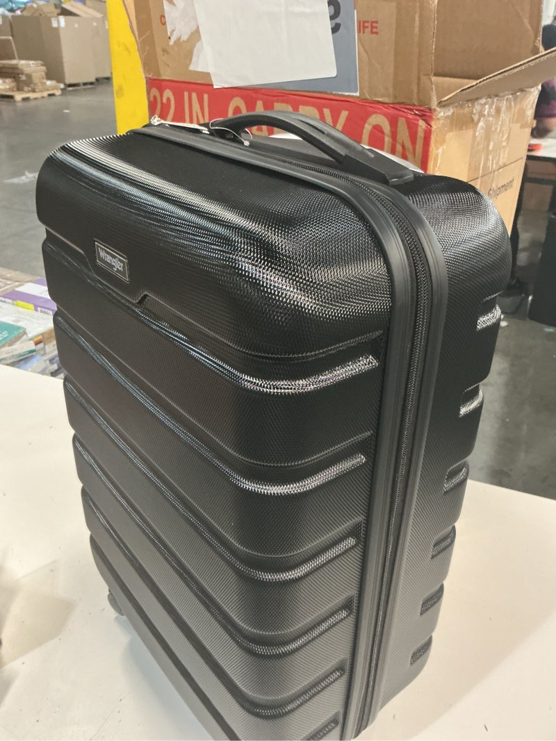 Condition photo showing Good Condition for wrangler 20" hardside spinner carry-on luggage, black