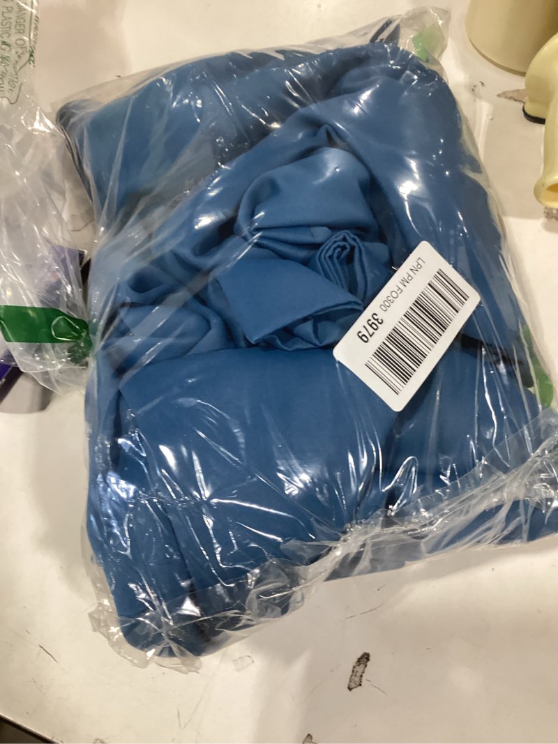 Condition photo showing Good Condition for DUALIFE Blue Blackout Curtains Denim for Bedroom 2 Panels Burg 84 Inch Length, Room Darkening Black Out Grommet Window Drapes for Living Room Kids Boys 42 x 84 Inches Long Midnight Blue Midnight Blue 42"W x 84"L (Pack of 2)