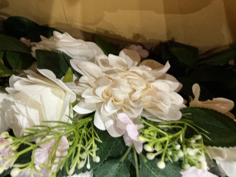 Condition photo showing Good Condition for wedding decor (pack of 2) welcome sign flower backdrop garland for ceremony reception wall easel home decoration entryway faux outdoor board head table decor (white)