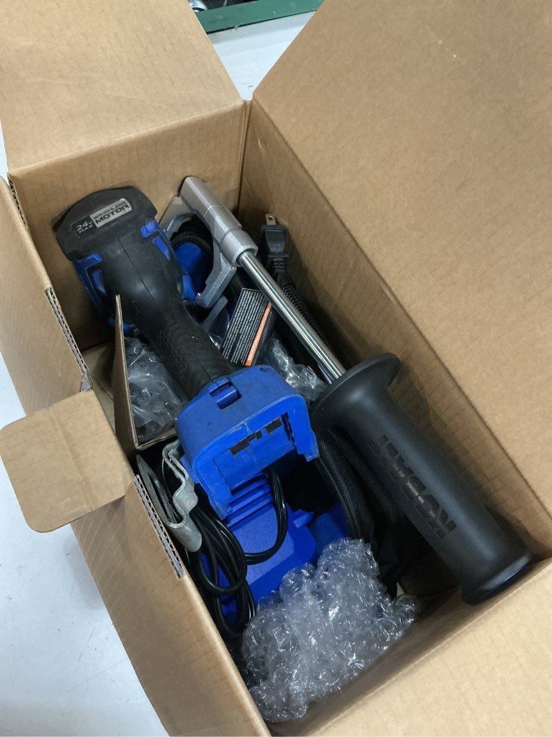 Condition photo showing As Is for kobalt 24-volt 1/2-in keyless brushless cordless drill (1-battery, charger and soft bag included)