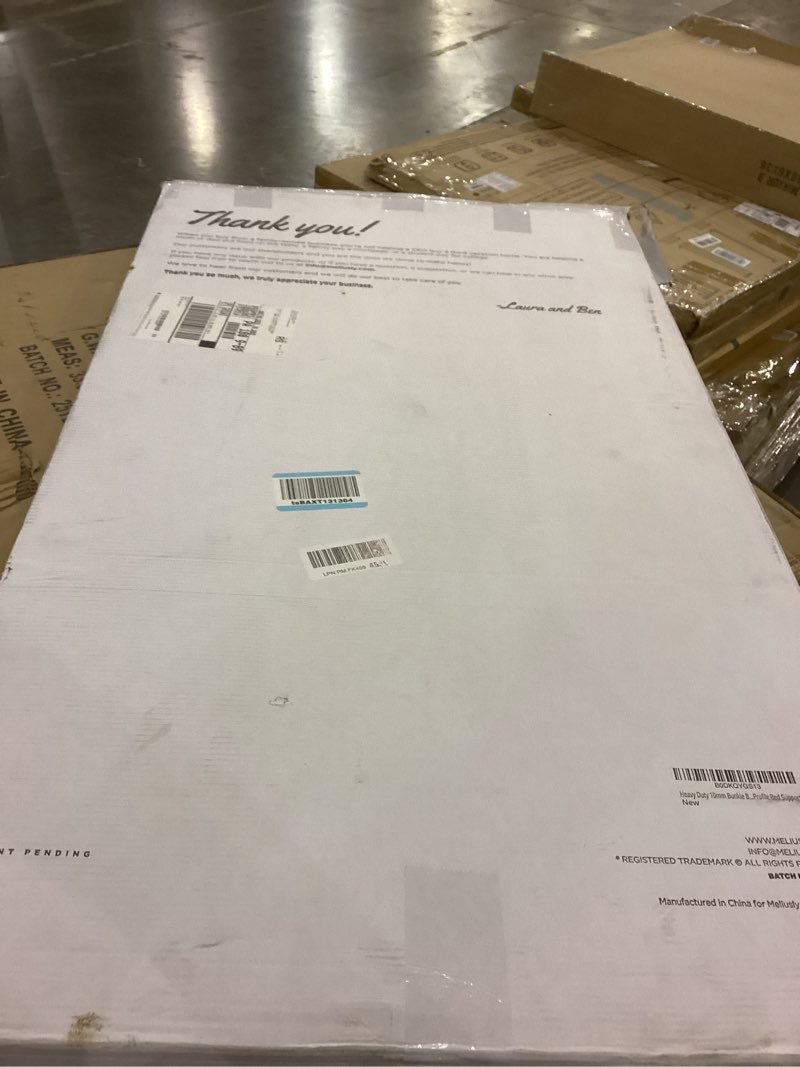 Condition photo showing As Is for Meliusly Heavy Duty 10mm Bunkie Board California King (72x84'') Patent Pending Low Profile Bed Board Design - Breathable, Noise Minimizing, Moisture Resistant Bunkieboards, Low Profile Bed Support
