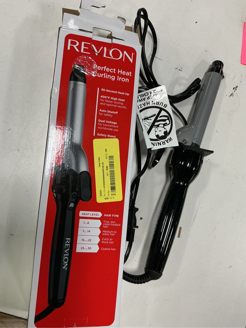 Condition photo showing Good Condition for revlon perfect heat 1" triple ceramic curling iron, black