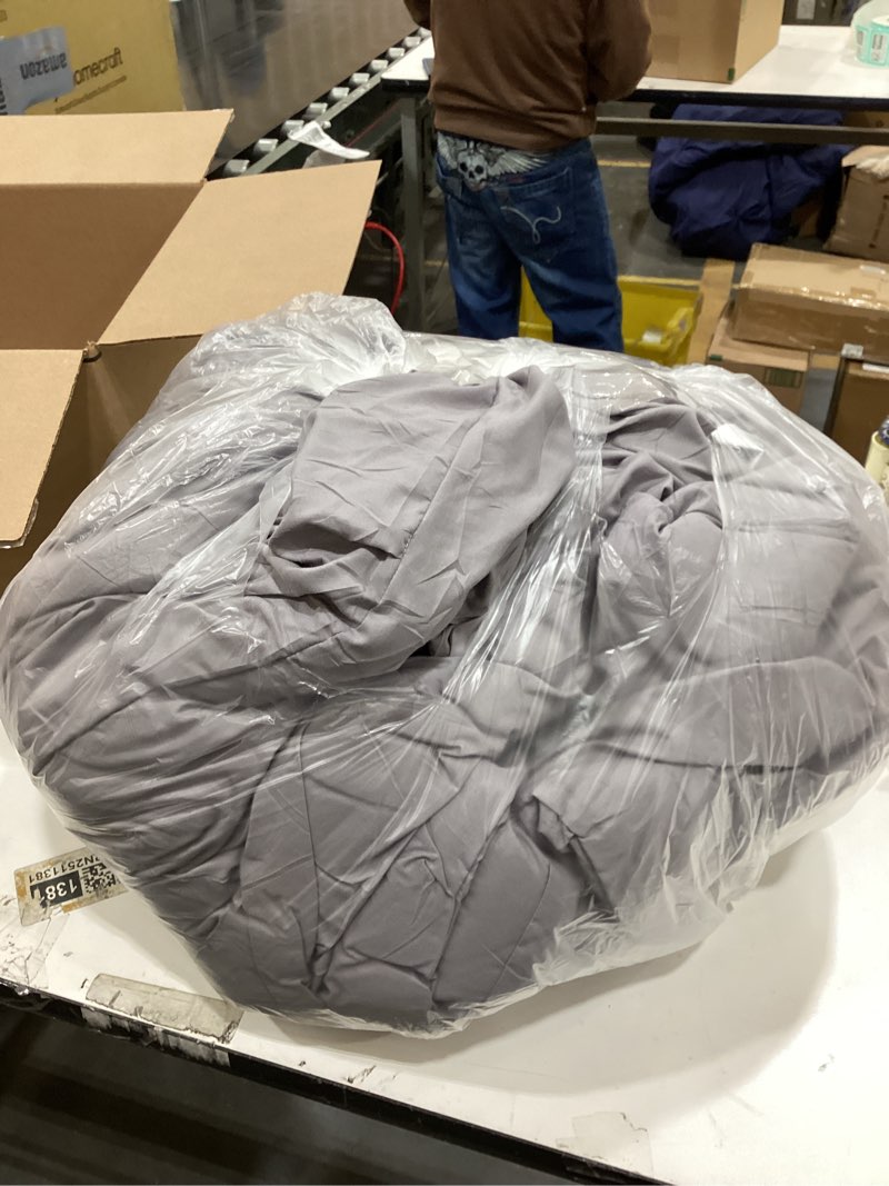 Condition photo showing New/Like New for Bedsure Twin XL Comforter Set - Extra Long 5 Pieces Dorm Bedding Sets, GentleSoft™ Pinch Pleat Grey Bed in a Bag with Pintuck Comforter, Sheets, Pillowcase & Sham Twin XL 01 - Grey