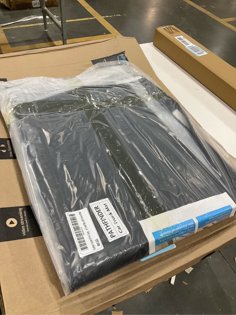 Condition photo showing Good Condition for Elsetyler Custom Fit for Cargo Mat 2022-2024 2025 2026 Nissan Pathfinder - Black TPE All Weather Waterproof Rear Cargo Liner Rear Trunk Liner Back Seat Cover Protector(Trunk Mats with Backrest Mat) 2022-2026 Nissan Pathfinder