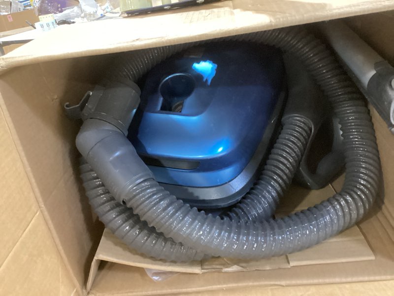 Condition photo showing As Is for Kenmore BC3005 Pet Friendly Lightweight Bagged Canister Vacuum Cleaner with Extended Telescoping Wand, HEPA, 2 Motors, Retractable Cord, and 4 Cleaning Tools, Blue