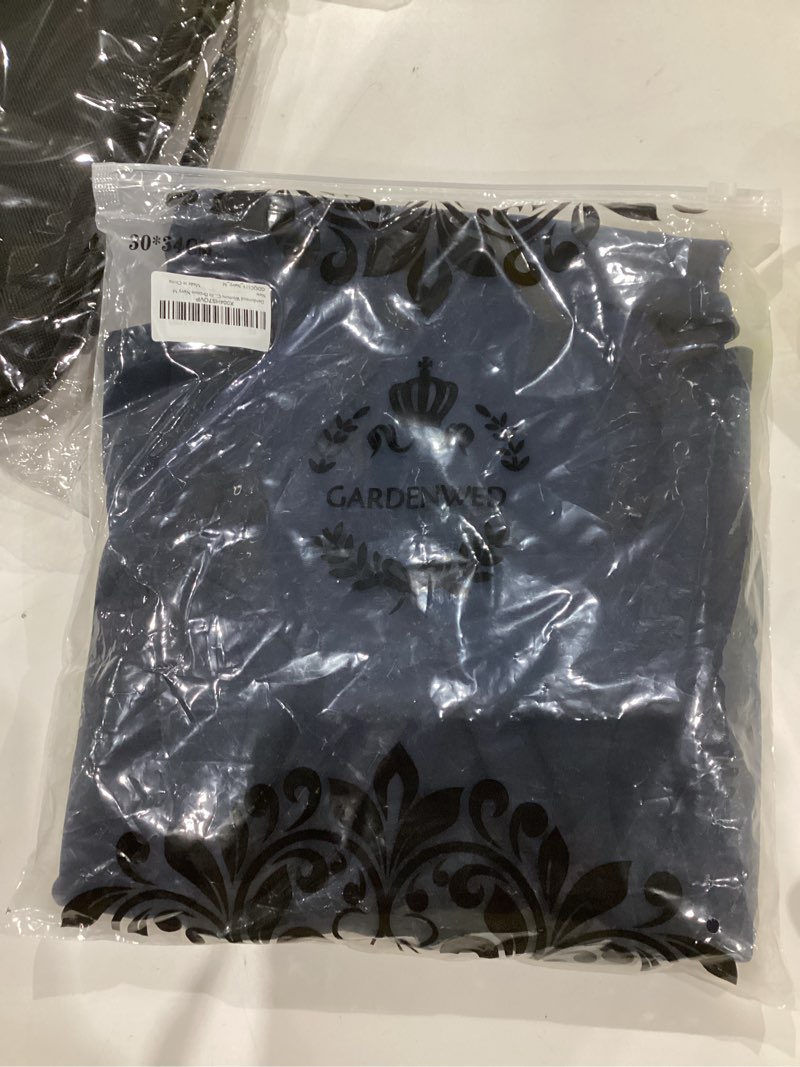 Condition photo showing New/Like New for Gardenwed Women’s Square Neck Midi Cocktail Dress A Line 2025 Fall Sleeveless Slit Formal Wedding Guest Dresses Navy M