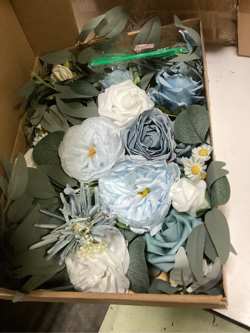 Condition photo showing Good Condition for faux flower swag set of 2 for wedding welcome signs floral swag wedding reception ceremony signs decor (blue)