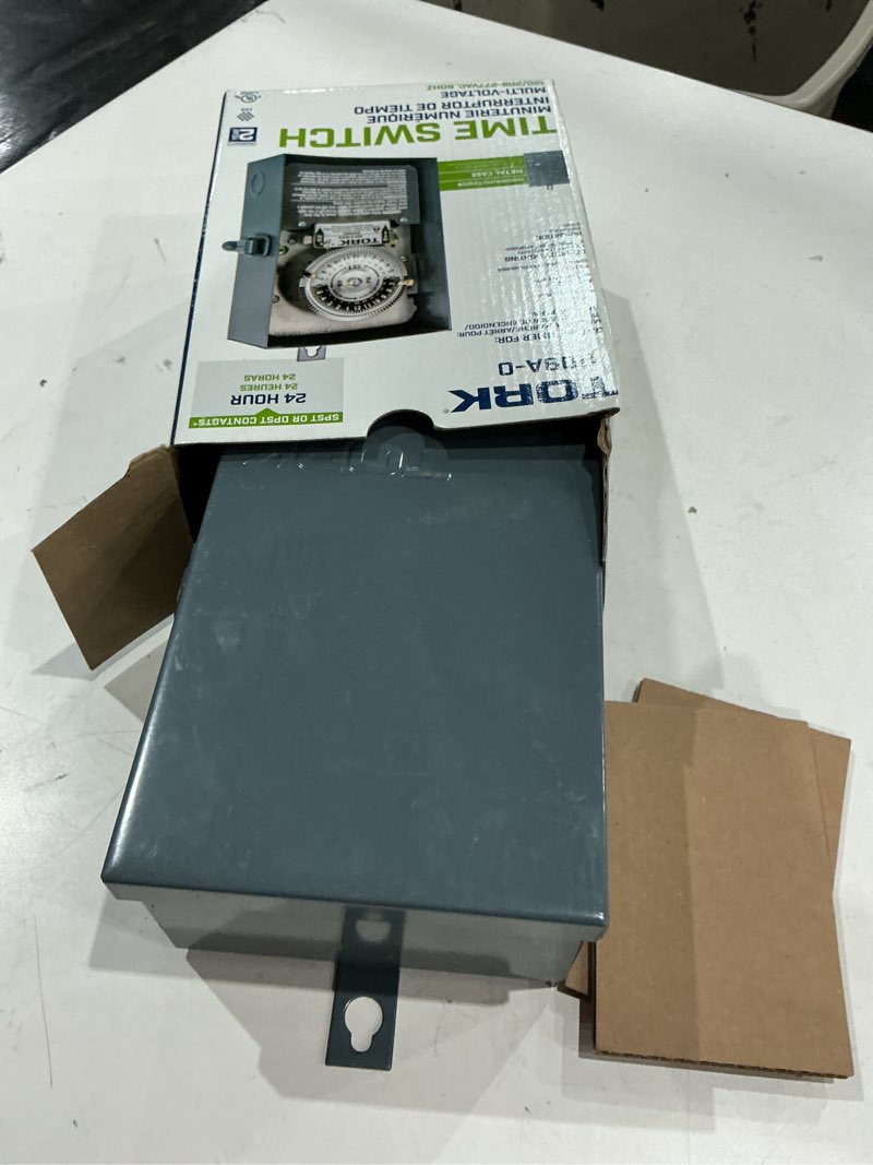 Condition photo showing As Is for tork 40-amps 120/277-volt in-wall lighting timer