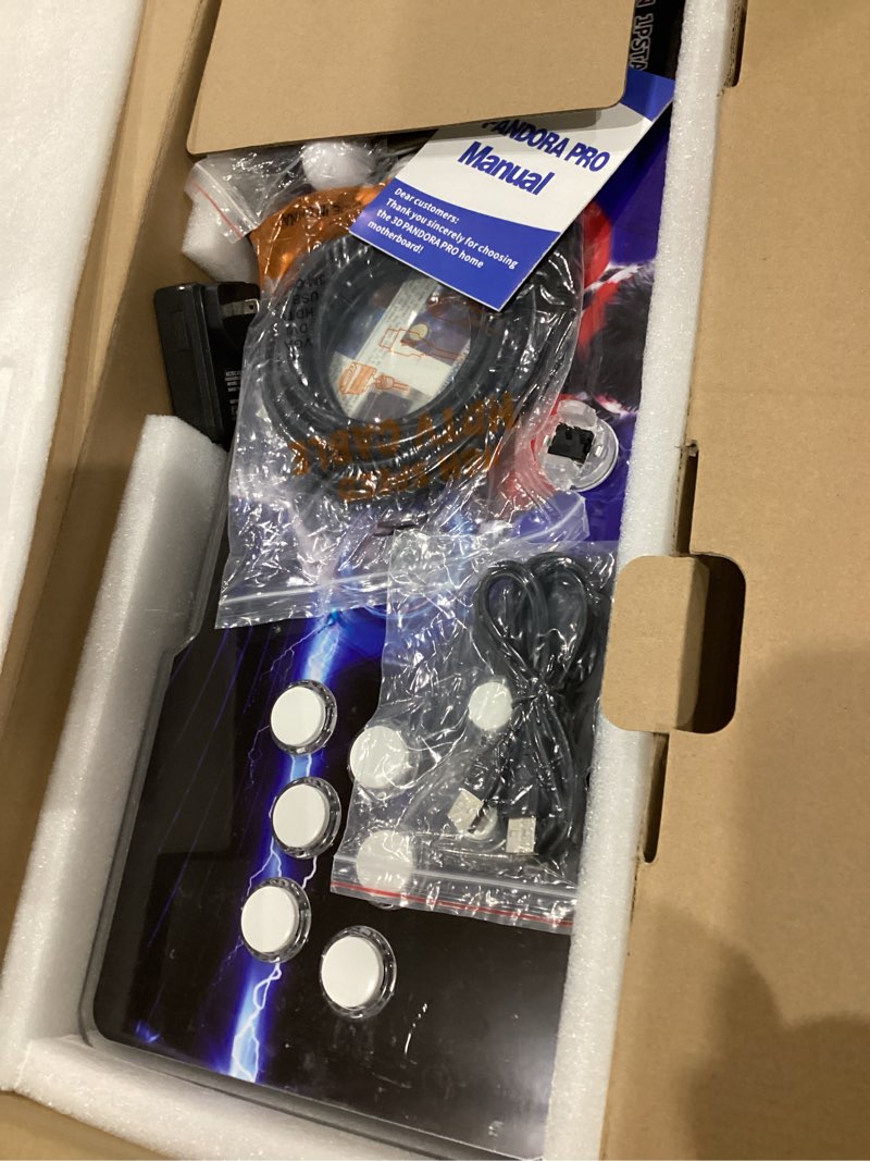Condition photo showing As Is for FVBADE [32000 in 1] 78S Pandora Box Retro Games Arcade Game Console with Two Separate Host for PC & Projector & TV 3D Games 1-4 Players Category Favorite List Save/Search/Hide/Pause/Delete Game Black 78S
