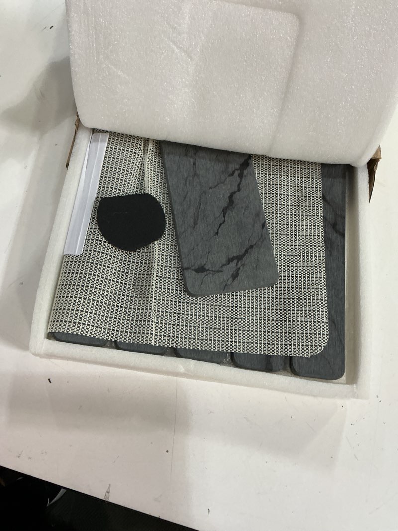 Condition photo showing Good Condition for large stone dish drying mat for kitchen counter, quick dry stone dishes mats,foldable water absorbing diatomaceous earth drying organizer pad for plate rack bottles utensils(dark gray 24"×16" & 8"x4") dark gray 24" x 16"