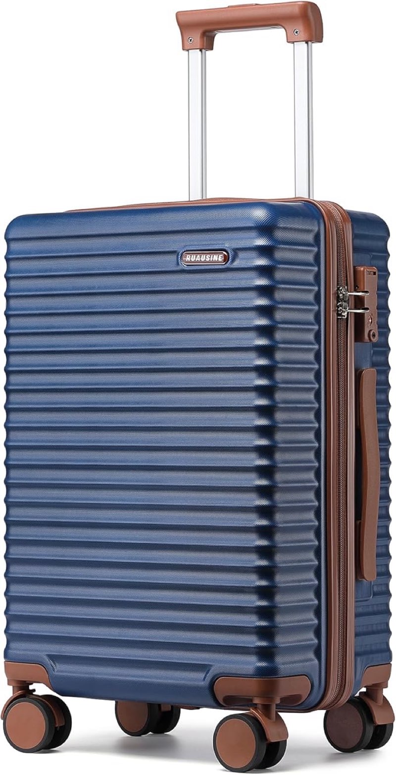 20-Inch Carry on Luggage,Carry-on Suitcase with Spinner Wheels and TSA Lock, 22x14x9 Airline Approved,Hardside Lightweight Travel Carry-on Luggage,Small Rolling Luggage (Blue, 20-Inch