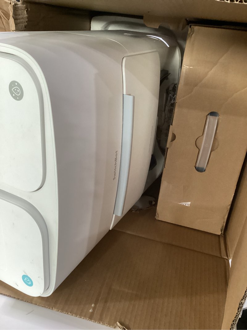 Condition photo showing As Is for SwitchBot S20 Robot Vacuum and Mop with Matter, 10000Pa Suction, Roller Mop, AI Navigation, Auto Mop Wash & Dry, Self-Emptying, Works with AppleHome, Alexa, GoogleHome, for Pet Hair, Carpet, Floors, NOT TESTED USED