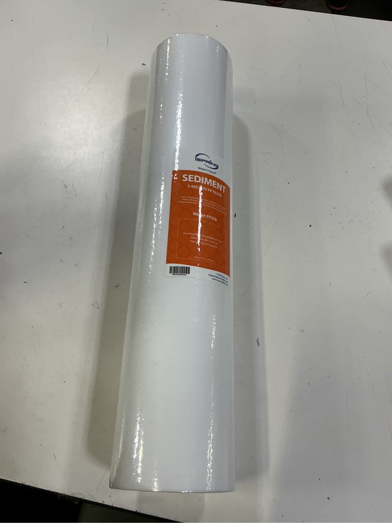 Condition photo showing New/Like New for ispring fp25b whole house water filter cartridge | 5-micron pp sediment removal, 4.5" x 20" industry-standard size, fits ispring wgb32b & who32b series whole home water filters singe stage sediments 1