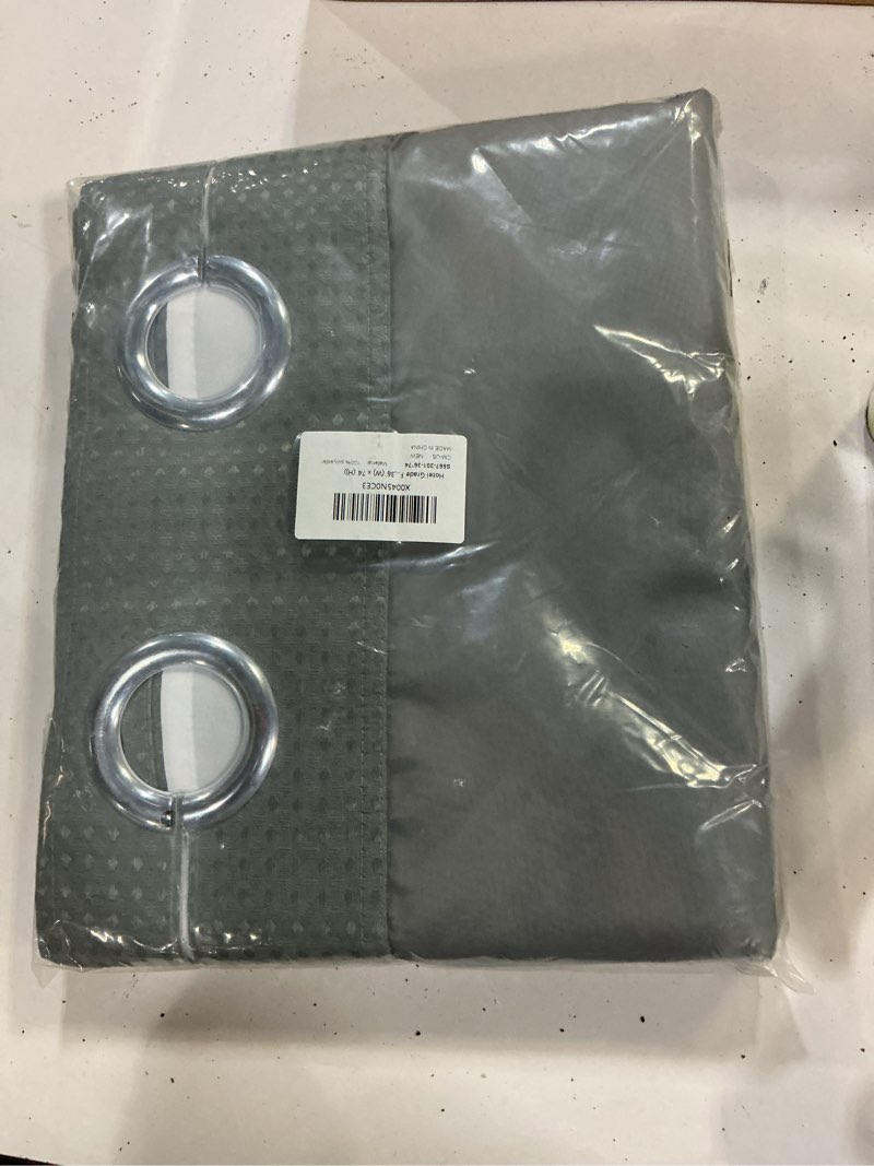Condition photo showing New/Like New for Conbo Mio Stall No Hook Waffle Weave Shower Curtain with Snap in Liner Set, Hotel Luxury Grey Shower Curtains for Bathroom with See Through Top Window, Waterproof, Washable 54W x 74H Waffle-grey 54"W x 74"L (Pack of 1)