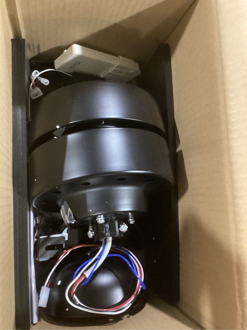 Condition photo showing Good Condition for Ceiling Fan 36'' for Small Room: Matte Black Modern Fans with Light Remote Control - Reversible Quiet DC Motor Dimmable with 6 Speeds for Bedroom Office 36 Inch Matte Black-011