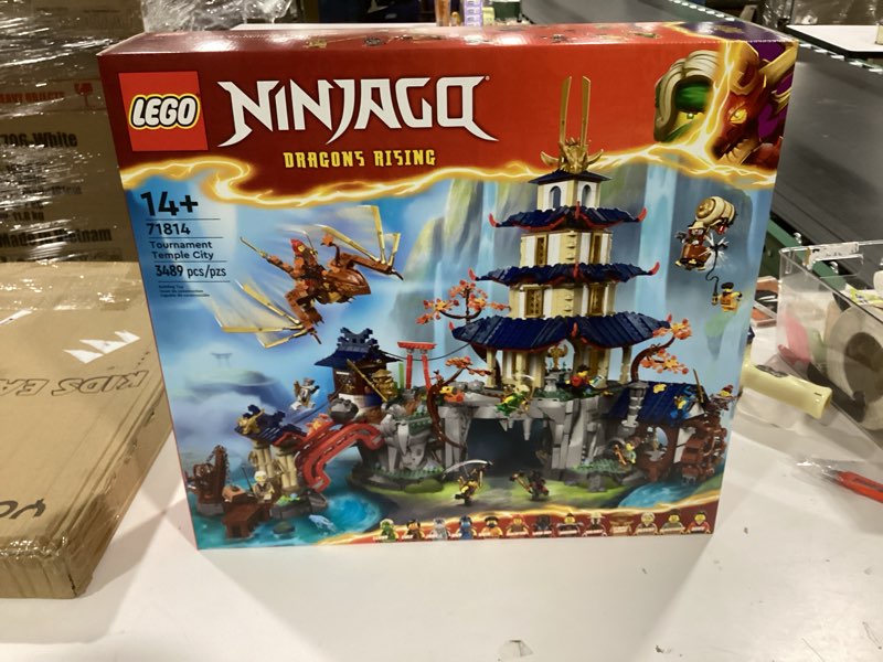 Condition photo showing New/Like New for LEGO NINJAGO Tournament Temple City Building Toy for Teen Boys & Girls, Ages 14+, Great for Dragons Rising Fans Who Enjoy Model Building Sets and NINJAGO Toys - 71814