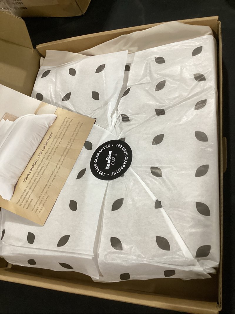 Condition photo showing Good Condition for bambaw 100% viscose derived from bamboo fitted sheet queen size, cooling fitted sheet only, 16’’ deep pocket sheets with corner straps, queen size (sand) 1 pc - queen sand