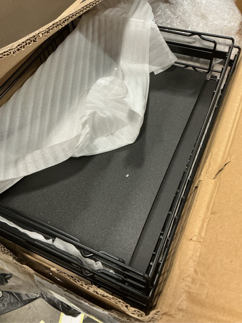 Condition photo showing As Is for YKLSLH 4 Baskets Over The Sink Dish Drying Rack, Extendable Large Capacity Sink Rack, Metal Drying Rack Saving Space,for Most Sinks (24.8 "-35.4") Black 2 tiers 4 baskets