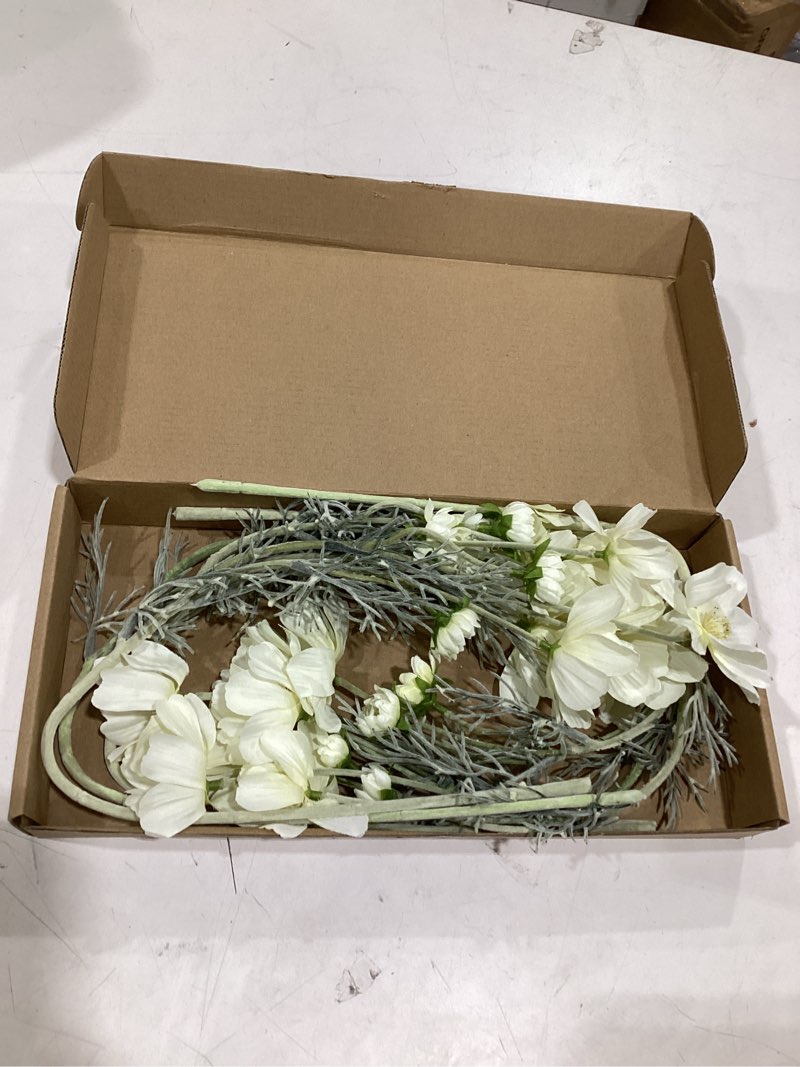 Condition photo showing Good Condition for floroom 5 pcs artificial flowers ivory fake cosmos faux silk flower for indoor home decor, party arrangements, wedding bouquets, floral table centerpieces, and decorations