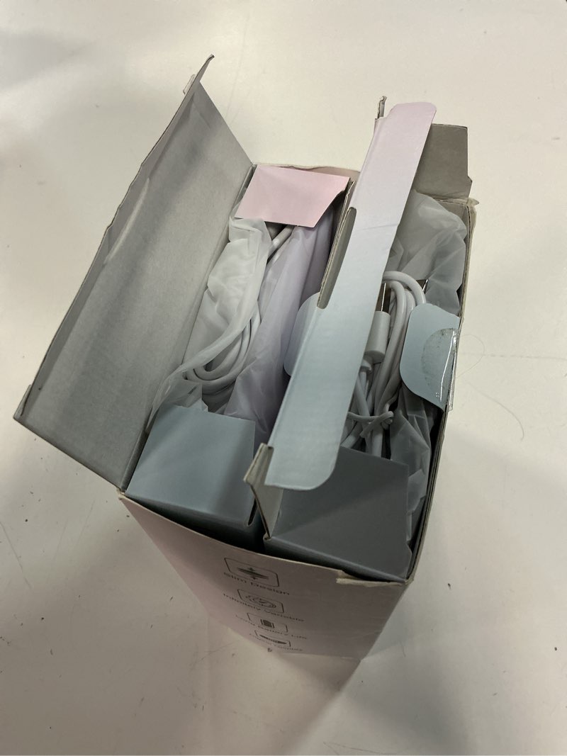 Condition photo showing New/Like New for small desk fan 2 pack: 5000mah 25 hours battery office quiet mini desktop fan portable rechargeable travel essentials(black and purple) black and purple 5000 mah