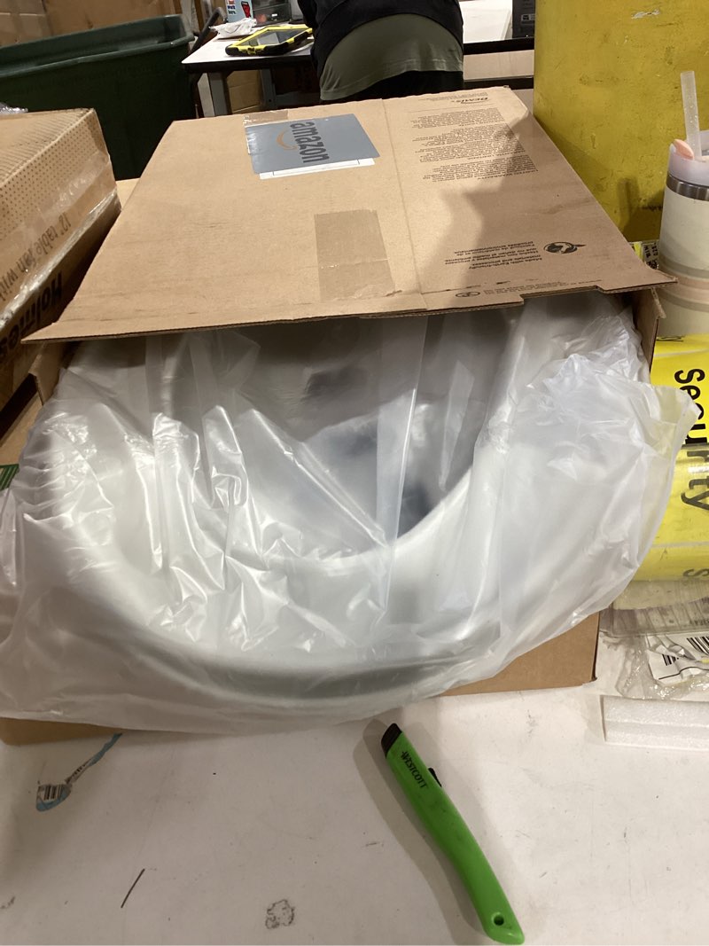 Condition photo showing As Is for bemis 7300slec slow close toilet seat, easy clean hinges and durable plastic seat, made in usa, elongated, white elongated slow close