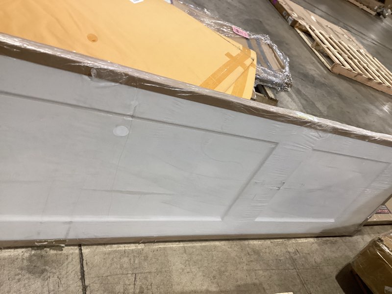 jubest 24"x80" 2-panel shaker style white primed hollow core interior molded door slab, not pre-dril