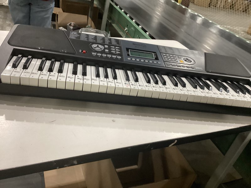 Condition photo showing As Is for NOT TESTED RockJam 61-Key Keyboard Piano Kit with Stand, Stool, Headphones, Keynote Stickers & Lessons Modern