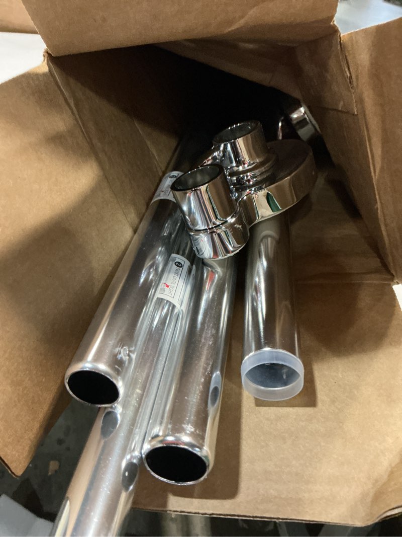 Condition photo showing As Is for Zenna Home Rustproof Double Shower Curtain Rod, Double Shower Rod, No Drill Tension or Permanent Mount Shower Rod, Extra Space for Curtain and Liner, Adjustable 44 to 72 Inches, Chrome