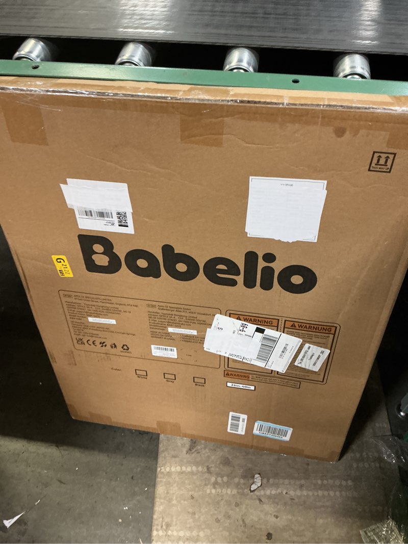 Condition photo showing New/Like New for Mom's Choice Award Winner-BABELIO 26-40" Metal Baby Gate with Wood Pattern, PressGuard C5 Easy Install Pressure Mounted Dog Gate for Stairs and Doorways, with Wall Protectors and Extension Kits Wood Pattern 30"Tall 26"-40" Wide