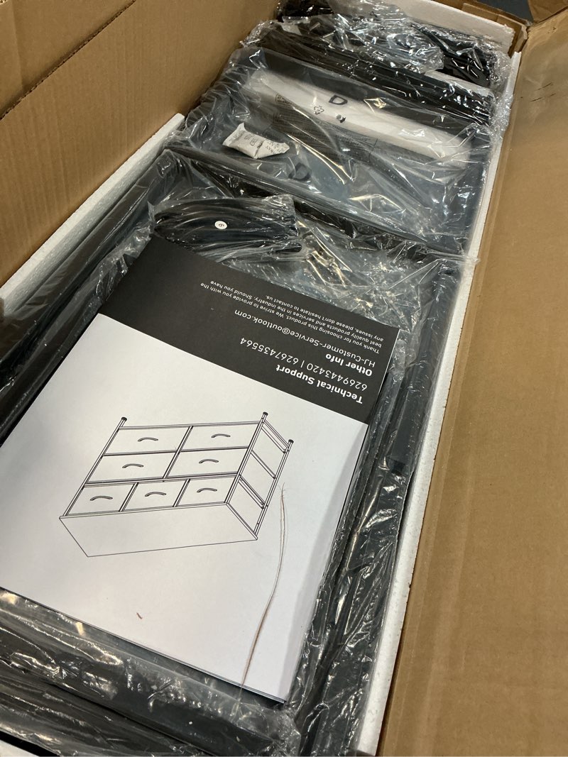 Condition photo showing Good Condition for olixis dresser for bedroom with 7 fabric drawers storage organizer closet chest clothes cabinet vertical dresser for living room entryway hallway,black black 11.8"d x 39.4"w x 30"h (7 drawers)