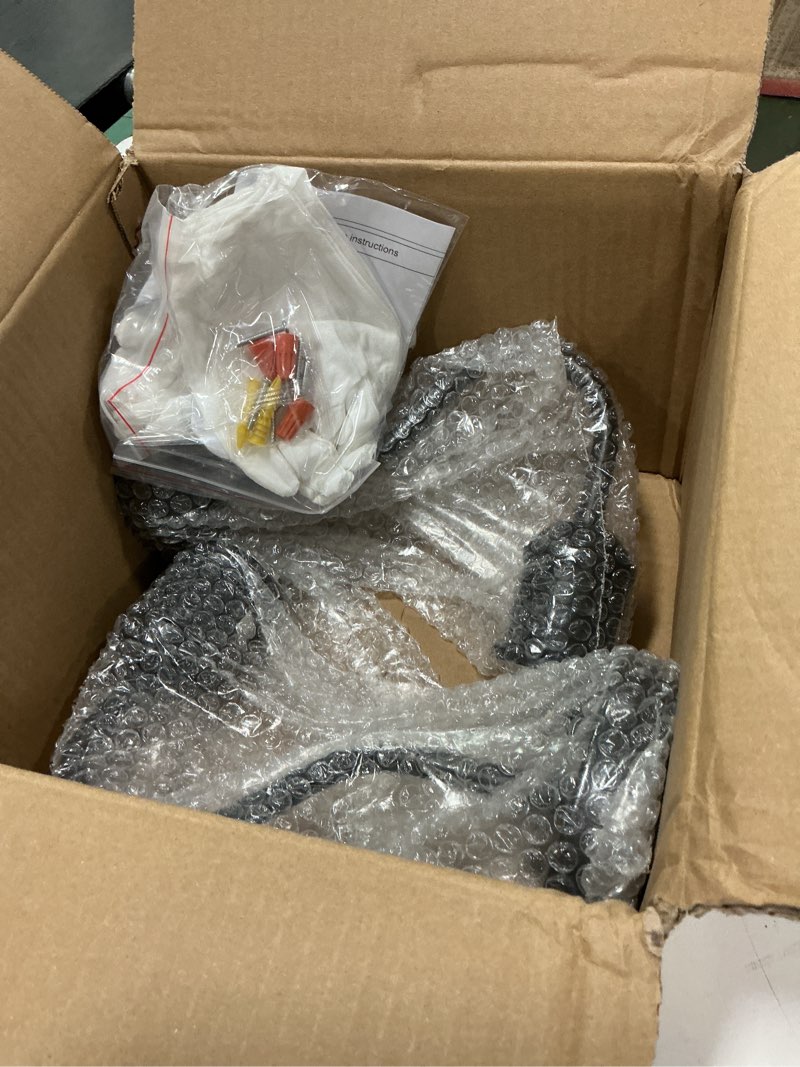 Condition photo showing New/Like New for 2PCS Outdoor Wall Sconces, Exterior Farmhouse Gooseneck Barn Light, Vintage Matte Black Outside Wall Mount Light Fixture, Industrial Black Lantern for Porch, Entryway, Garage 2 Pack Gooseneck