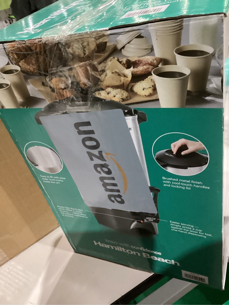 Condition photo showing As Is for Hamilton Beach 45cup Urn 40519