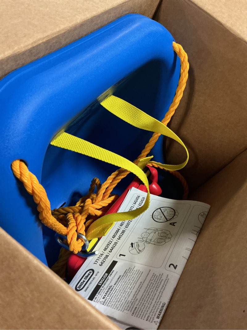 Condition photo showing Good Condition for little tikes 2-in-1 snug  n secure blue swing for baby and toddlers  ages 9 months - 4 years