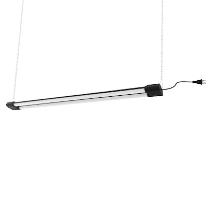 Utilitech 4-ft 7000 Lumens Black Neutral White LED Flush mount Garage Shop Light