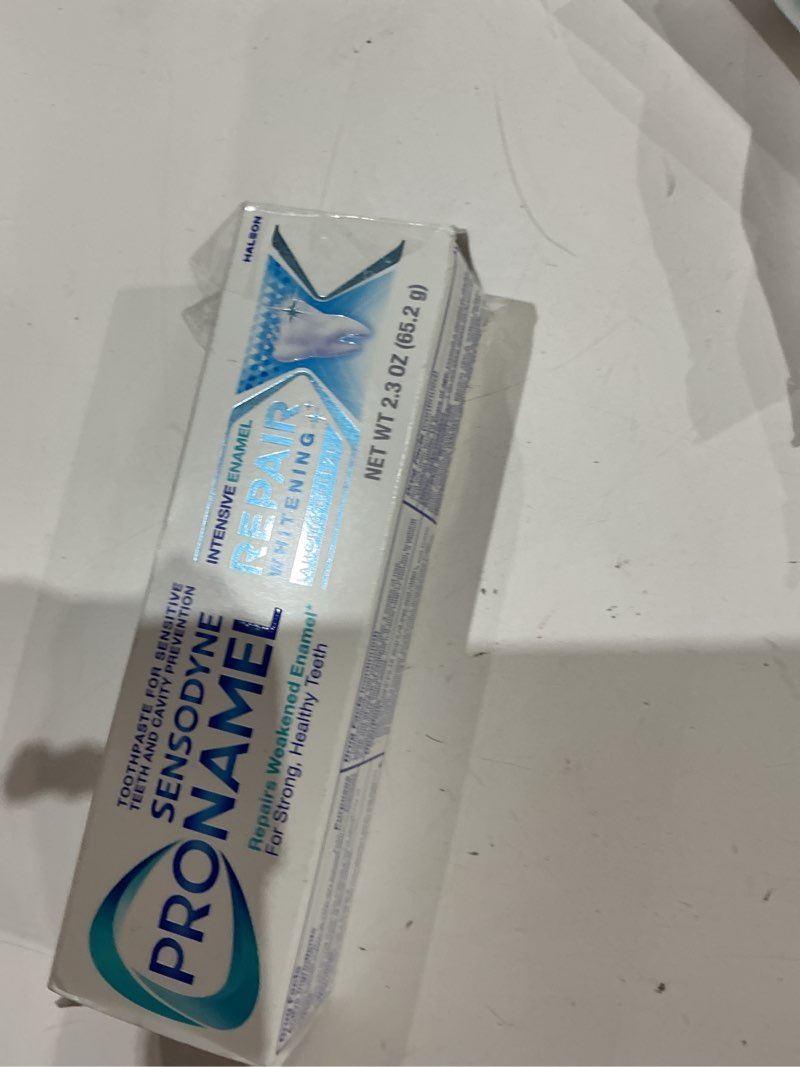 Condition photo showing Good Condition for sensodyne pronamel intensive enamel repair toothpaste for sensitive teeth and cavity protection, whitening toothpaste to strengthen enamel, arctic breeze - 2.3 ounces