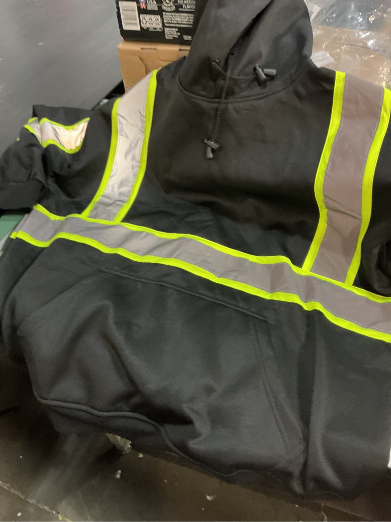 Condition photo showing Good Condition for GSS Safety 7007 Non-ANSI Two Tone Fleece Sweatshirt, Pullover Style, Black, Size XXLarge