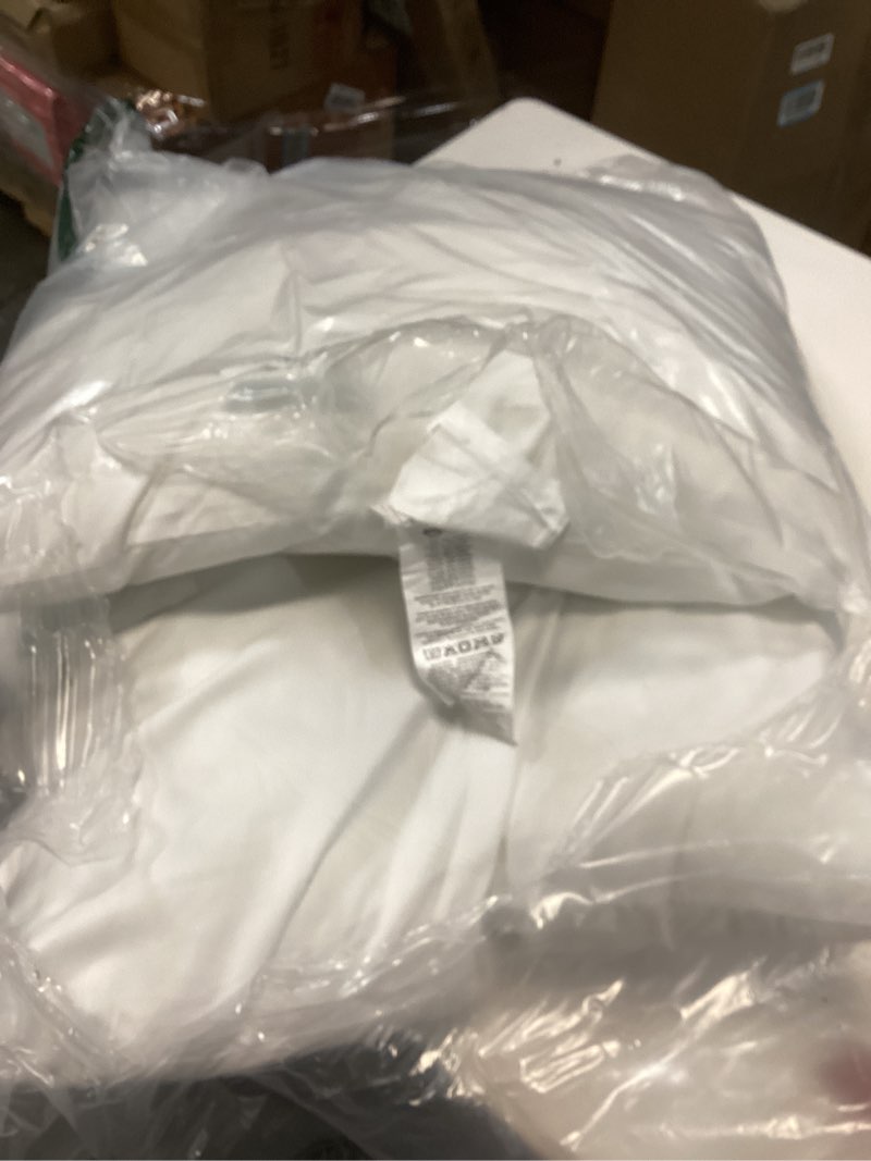 Condition photo showing As Is for Amazon Basics Square Hypoallergenic Pillow Insert, Sofa Bed Couch Decorative Stuffer, 20", 2 Pack