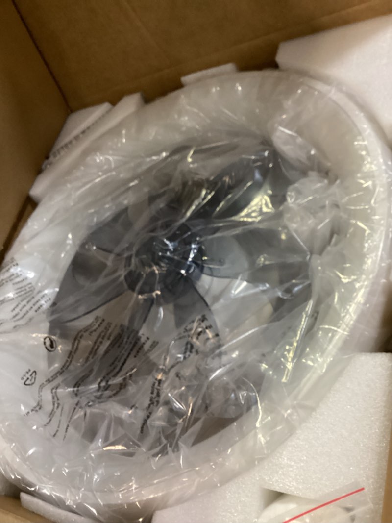 Condition photo showing Good Condition for 20" Modern White Flush Mount Ceiling Fan with Lights, 6 Wind Speeds, LED, Voice Control, Bedroom, Living Room, Kitchen White-Y1095-WH02 20"