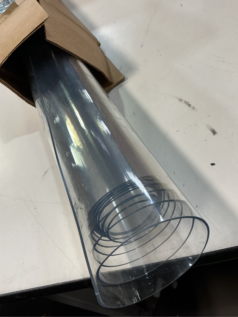 Condition photo showing Good Condition for deep dream 2.0mm clear desk cover protector, 48×96 inch clear table protector, rectangular vinyl desk pad, pvc plastic table cover for office, dresser, night stand, computer & writing desk tabletop clear 2mm 48" x 96" (rectangular)