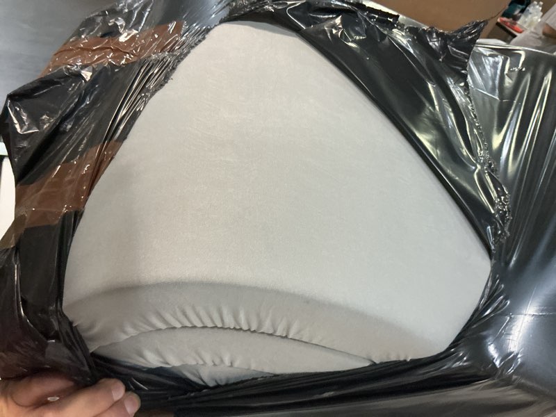 Condition photo showing Good Condition for foam ball pit, 47.2"x 13.8" large ball pits for toddlers, soft round kiddie baby playpen ball pool for kids, ideal gift for babies indoor and outdoor game, grey, (balls not included) 47.24 in grey