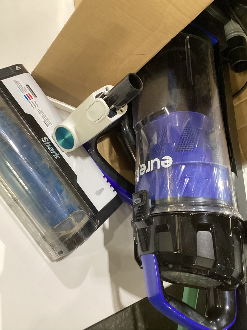 Condition photo showing As Is for Eureka Lightweight Powerful Upright Vacuum Cleaner for Carpet and Hard Floor, PowerSpeed, New Model,Blue,black/New Model, NOT TESTED USED