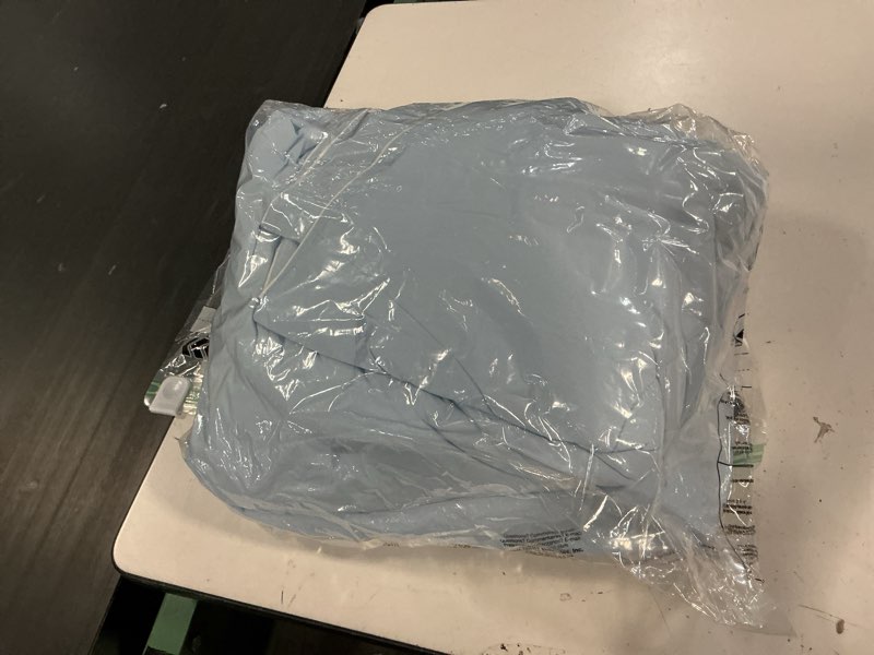 Condition photo showing Good Condition for amélie home cooling comforter king size, reversible lightweight cooling blanket for hot sleepers, q-max 0.43 summer breathable cooling quilt for night sweats, 106" x 90", heather ice blue