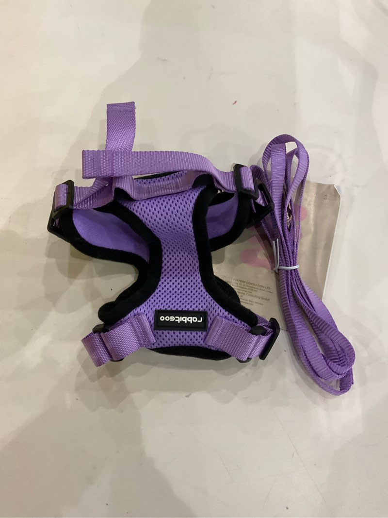 Condition photo showing New/Like New for rabbitgoo Cat Harness and Leash for Walking, Escape Proof Soft Adjustable Vest Harnesses for Cats, Easy Control Breathable Reflective Strips Jacket, Light Purple, XS XS Light Purple
