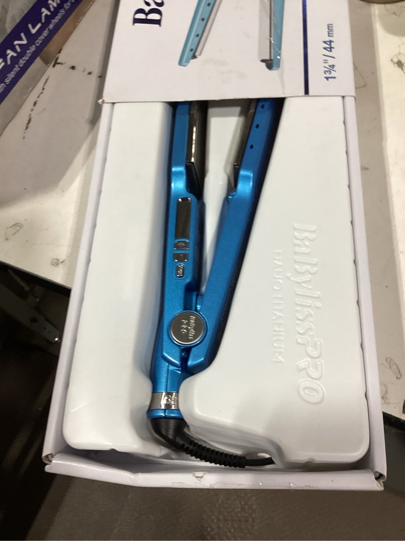 Condition photo showing Good Condition for nano titanium ionic hair straightener, professional flat iron for all hair types 1-3/4 inch