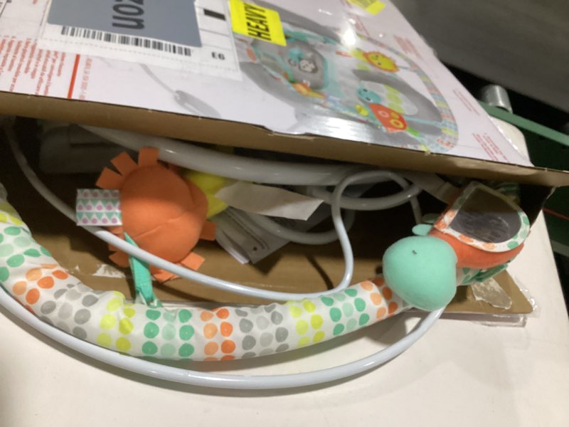 Condition photo showing Good Condition for bright starts comfy baby bouncer soothing vibrations infant seat - taggies, music, removable -toy bar, 0-6 months up to 20 lbs (whimsical wild) whimsical wild infant seat